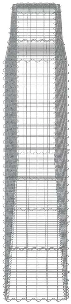 Išlenkti gabiono krepšiai, 3vnt., 400x50x180/200cm, geležis