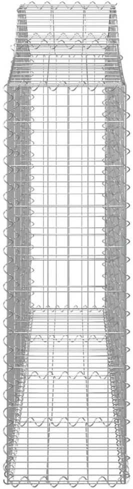 Išlenkti gabiono krepšiai, 4vnt., 200x30x100/120cm, geležis