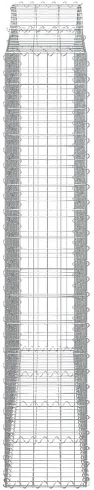 Išlenkti gabiono krepšiai, 4vnt., 200x30x160/180cm, geležis