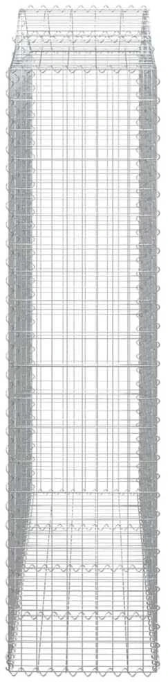 Išlenkti gabiono krepšiai, 4vnt., 200x50x200/220cm, geležis