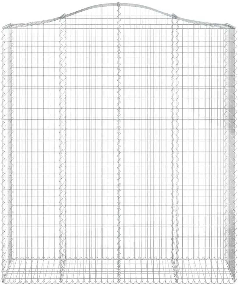 Išlenkti gabiono krepšiai, 4vnt., 200x50x220/240cm, geležis