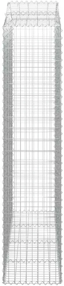 Išlenkti gabiono krepšiai, 4vnt., 200x50x220/240cm, geležis