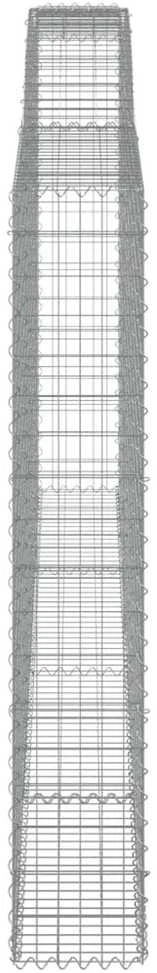 Išlenkti gabiono krepšiai, 4vnt., 400x30x180/200cm, geležis