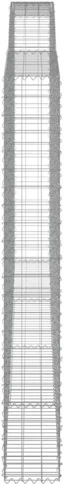 Išlenkti gabiono krepšiai, 4vnt., 400x30x220/240cm, geležis