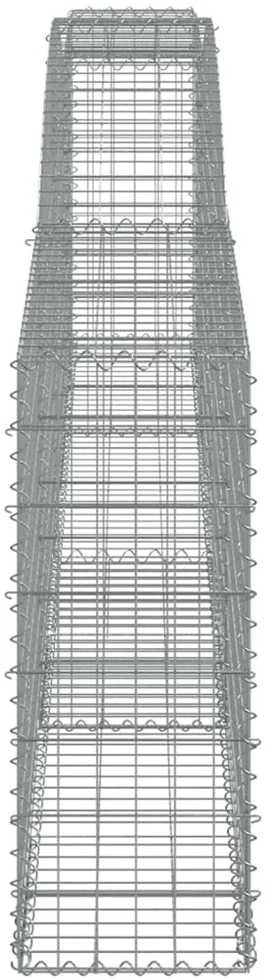 Išlenkti gabiono krepšiai, 4vnt., 400x30x80/100cm, geležis