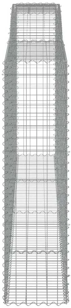 Išlenkti gabiono krepšiai, 4vnt., 400x50x180/200cm, geležis