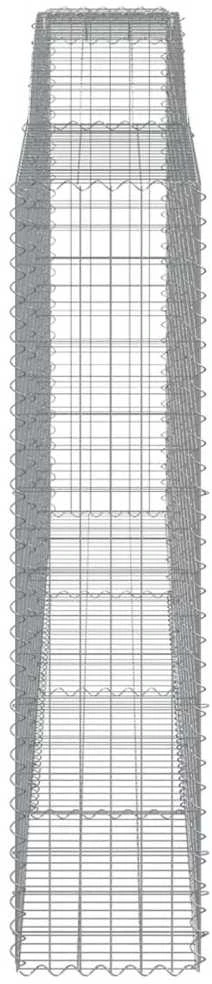 Išlenkti gabiono krepšiai, 4vnt., 400x50x200/220cm, geležis