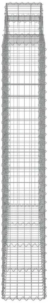 Išlenkti gabiono krepšiai, 5vnt., 200x30x180/200cm, geležis