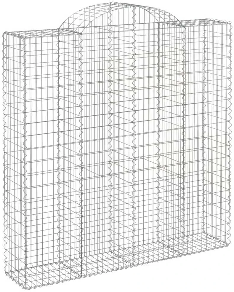 Išlenkti gabiono krepšiai, 5vnt., 200x50x200/220cm, geležis