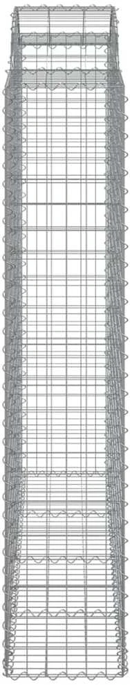 Išlenkti gabiono krepšiai, 5vnt., 200x50x200/220cm, geležis