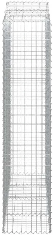 Išlenkti gabiono krepšiai, 5vnt., 200x50x220/240cm, geležis