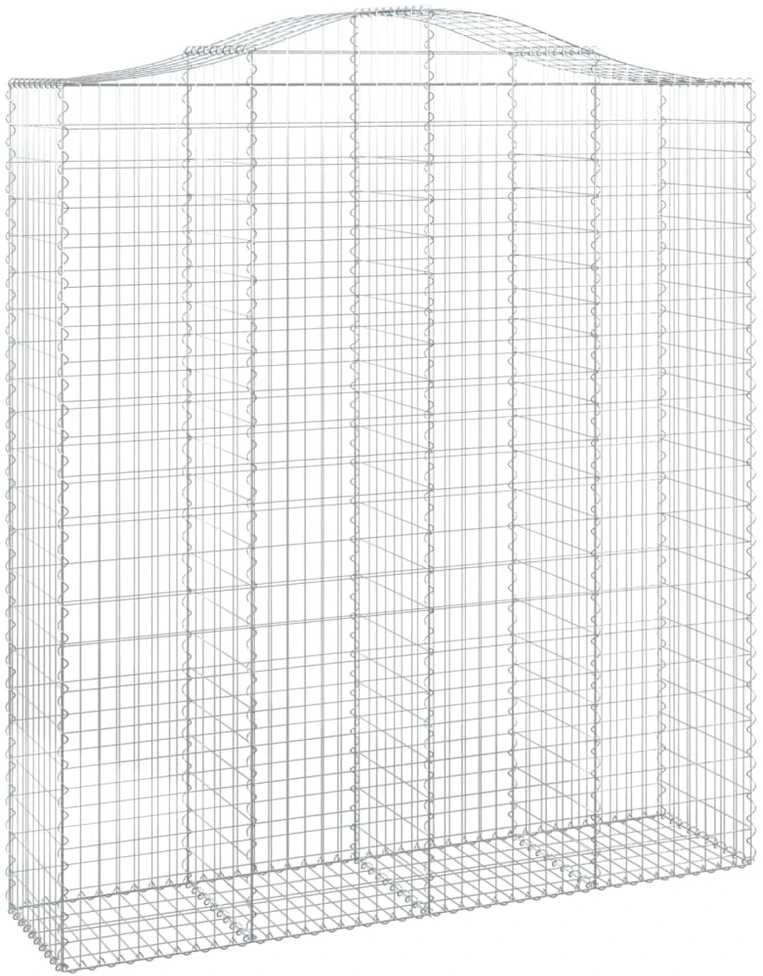 Išlenkti gabiono krepšiai, 5vnt., 200x50x220/240cm, geležis