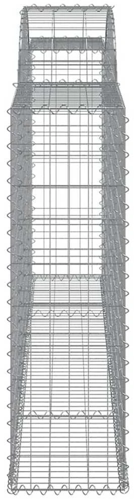 Išlenkti gabiono krepšiai, 5vnt., 300x30x100/120cm, geležis