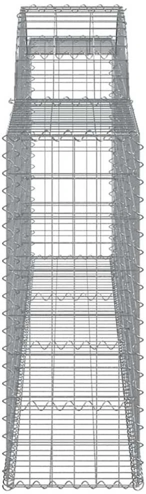 Išlenkti gabiono krepšiai, 5vnt., 300x30x80/100cm, geležis