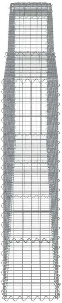 Išlenkti gabiono krepšiai, 5vnt., 400x30x120/140cm, geležis