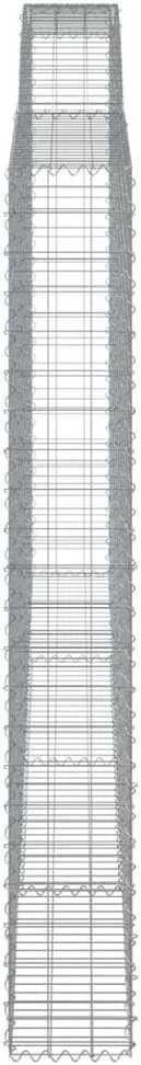 Išlenkti gabiono krepšiai, 5vnt., 400x30x220/240cm, geležis