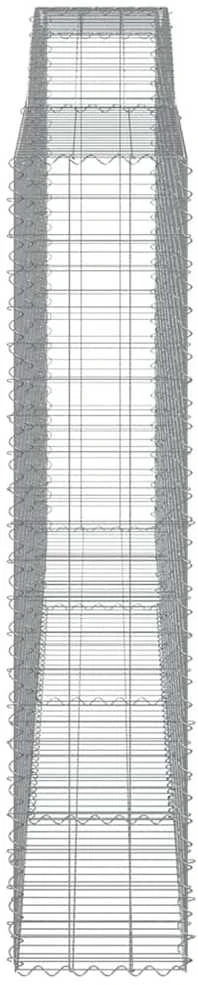 Išlenkti gabiono krepšiai, 5vnt., 400x50x220/240cm, geležis