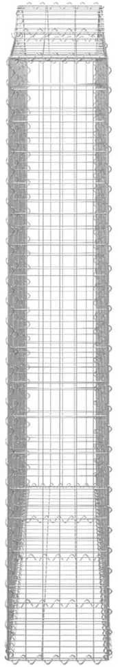 Išlenkti gabiono krepšiai, 6vnt., 200x30x180/200cm, geležis