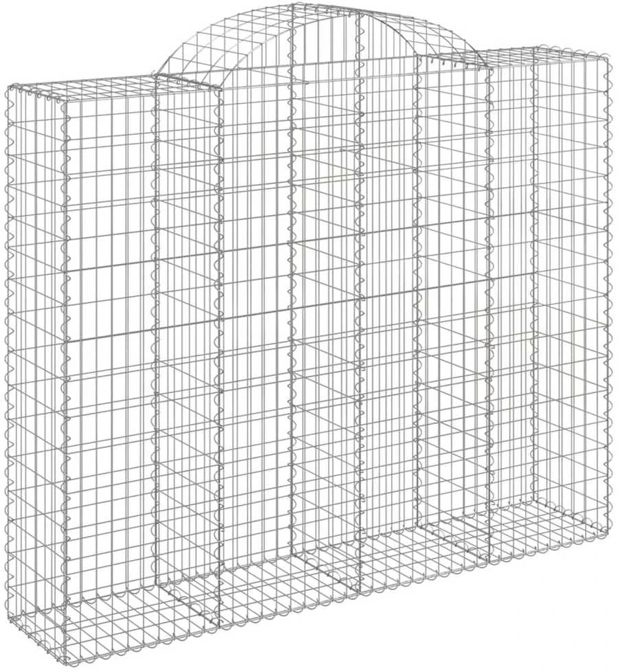 Išlenkti gabiono krepšiai, 6vnt., 200x50x160/180cm, geležis