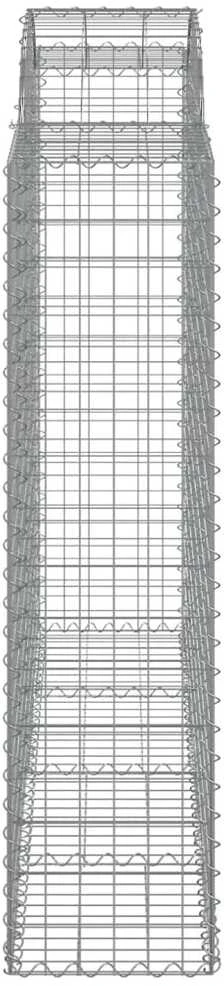 Išlenkti gabiono krepšiai, 6vnt., 200x50x160/180cm, geležis