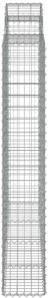 Išlenkti gabiono krepšiai, 6vnt., 200x50x180/200cm, geležis