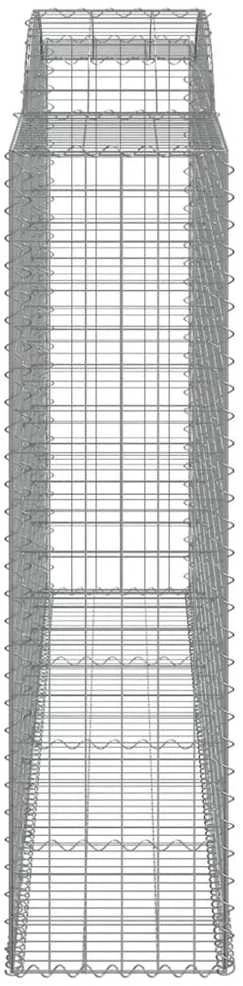 Išlenkti gabiono krepšiai, 6vnt., 300x50x180/200cm, geležis