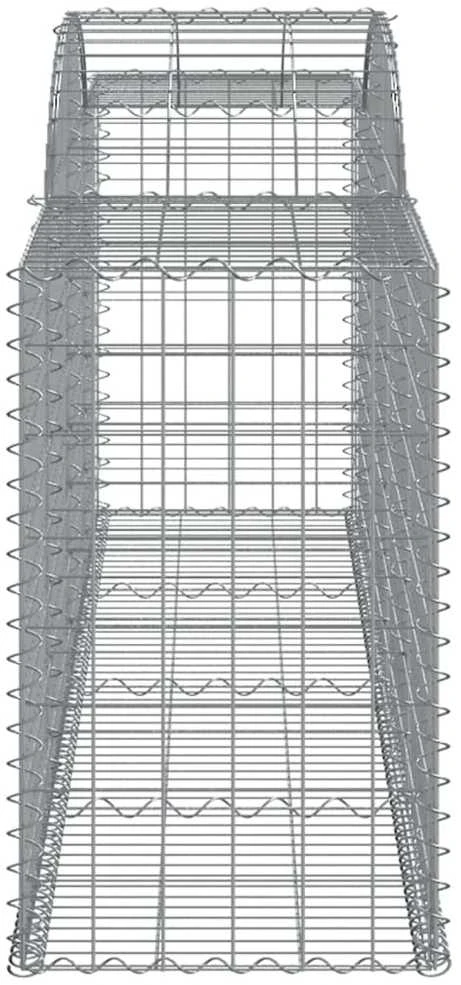 Išlenkti gabiono krepšiai, 6vnt., 300x50x80/100cm, geležis