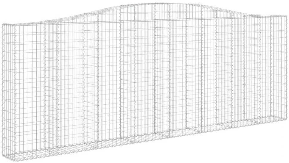 Išlenkti gabiono krepšiai, 6vnt., 400x30x140/160cm, geležis