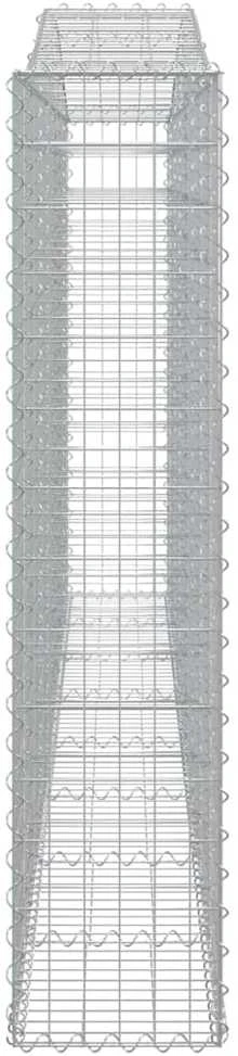 Išlenkti gabiono krepšiai, 6vnt., 400x30x140/160cm, geležis