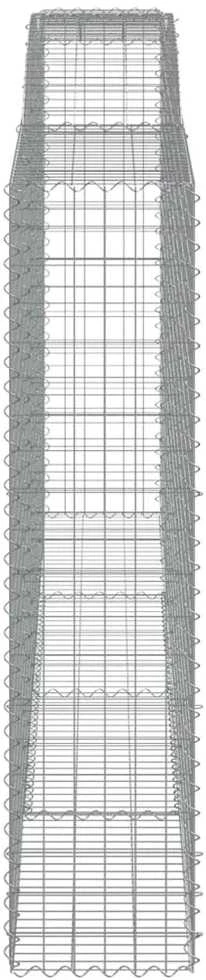 Išlenkti gabiono krepšiai, 6vnt., 400x50x200/220cm, geležis