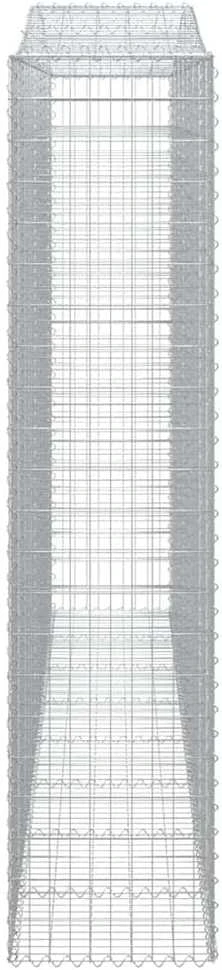 Išlenkti gabiono krepšiai, 6vnt., 400x50x220/240cm, geležis