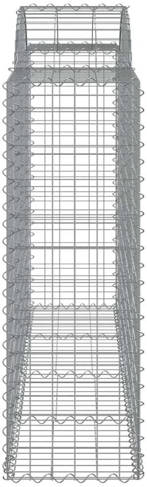 Išlenkti gabiono krepšiai, 7vnt., 200x50x120/140cm, geležis