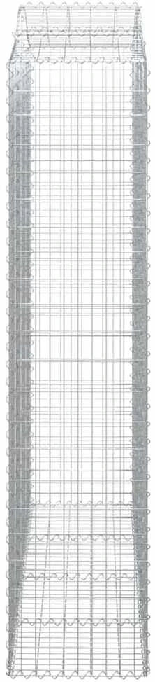 Išlenkti gabiono krepšiai, 7vnt., 200x50x220/240cm, geležis