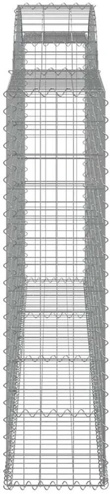 Išlenkti gabiono krepšiai, 7vnt., 300x30x120/140cm, geležis