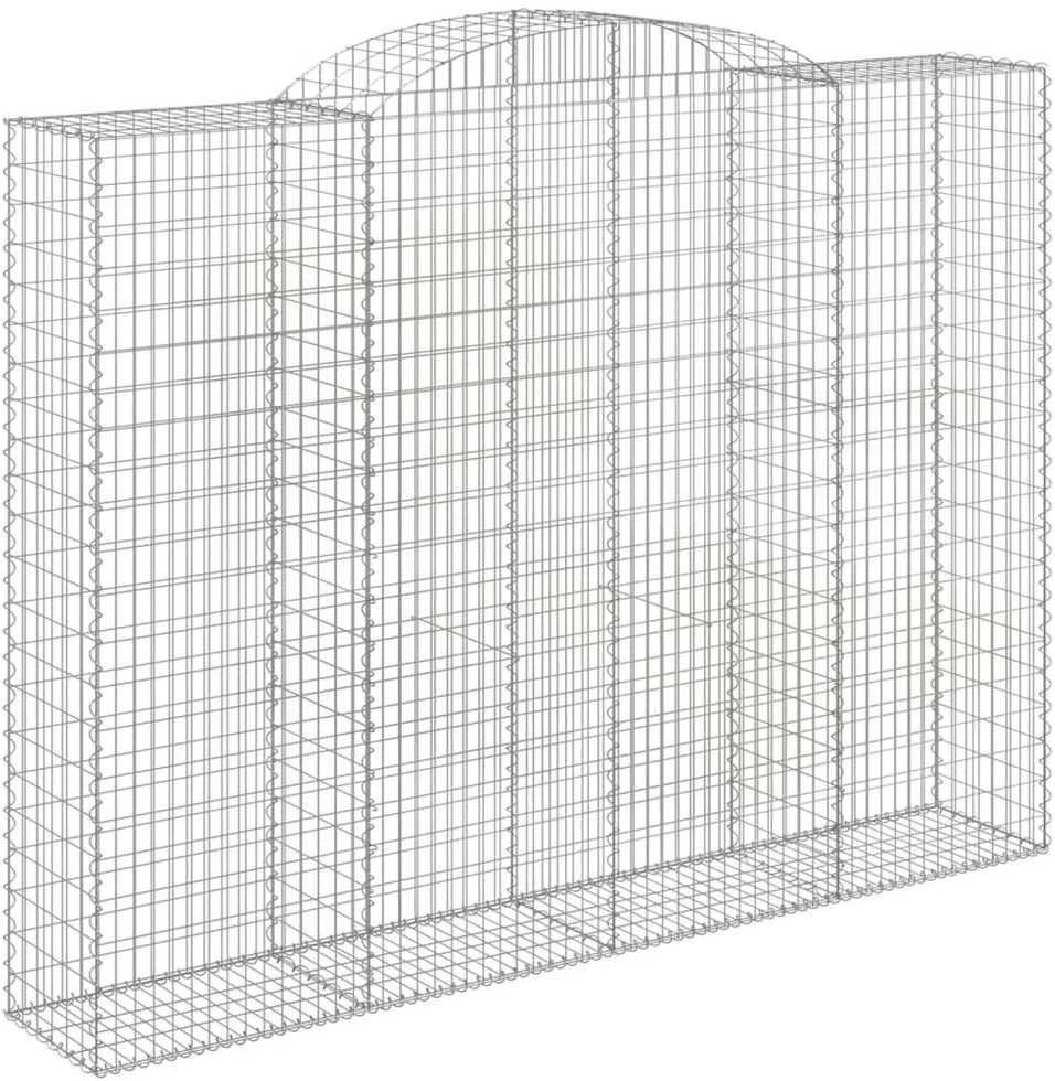 Išlenkti gabiono krepšiai, 7vnt., 300x50x220/240cm, geležis