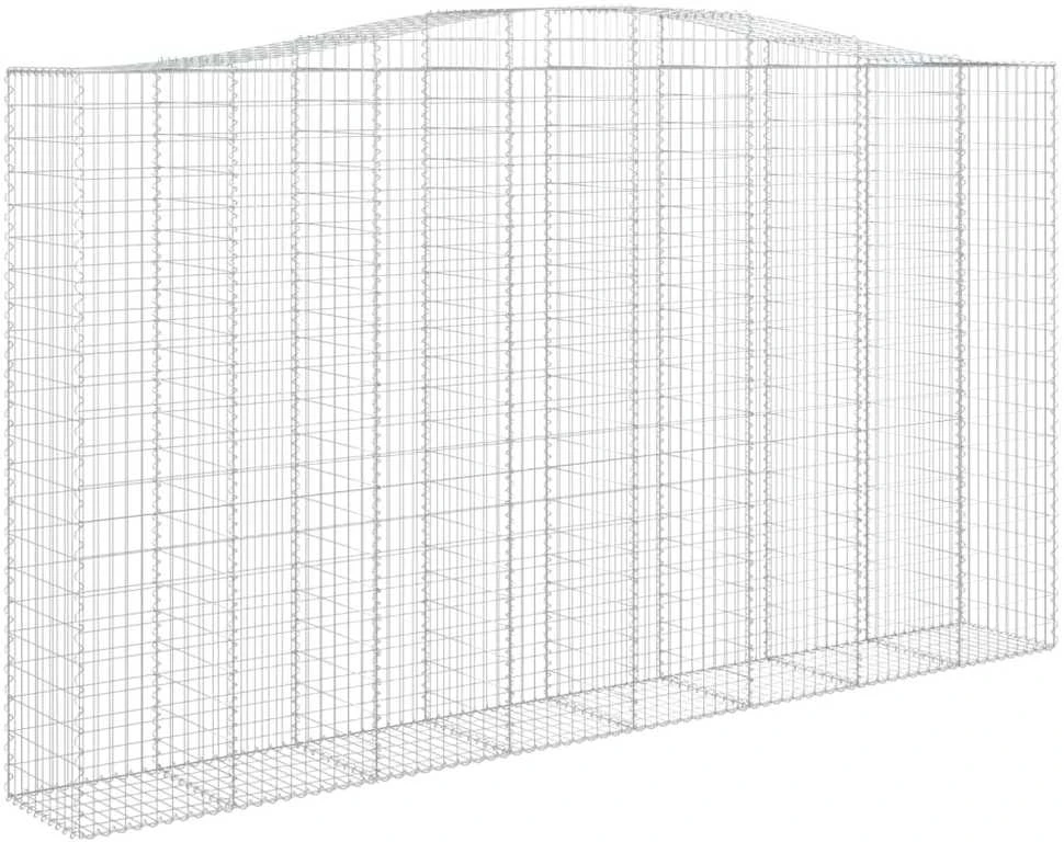 Išlenkti gabiono krepšiai, 7vnt., 400x50x220/240cm, geležis