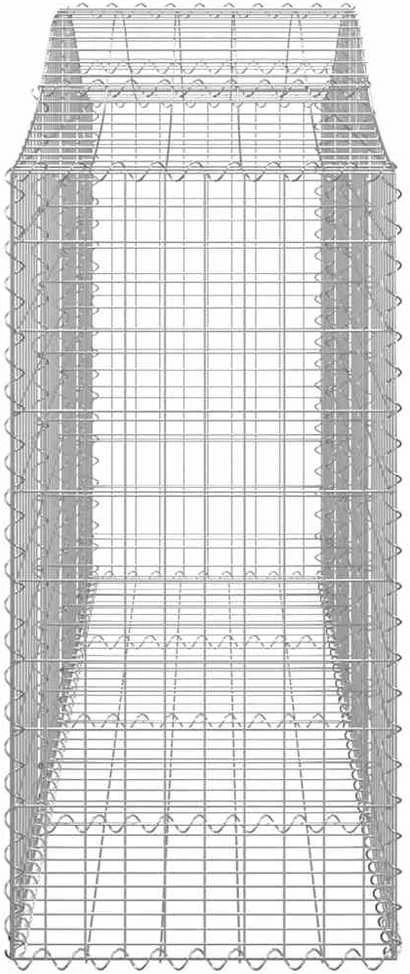 Išlenkti gabiono krepšiai, 8vnt., 200x50x100/120cm, geležis