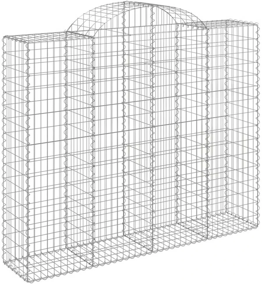 Išlenkti gabiono krepšiai, 8vnt., 200x50x160/180cm, geležis