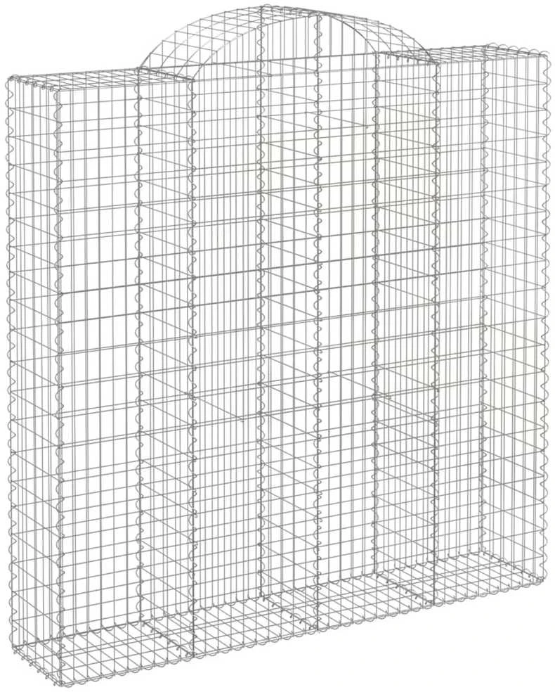 Išlenkti gabiono krepšiai, 8vnt., 200x50x200/220cm, geležis