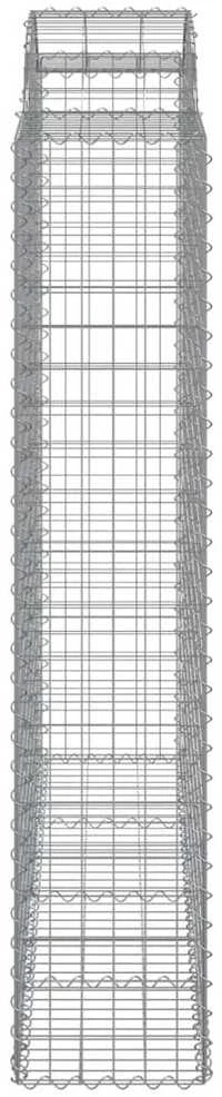 Išlenkti gabiono krepšiai, 8vnt., 200x50x200/220cm, geležis