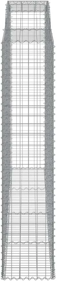 Išlenkti gabiono krepšiai, 8vnt., 300x50x220/240cm, geležis