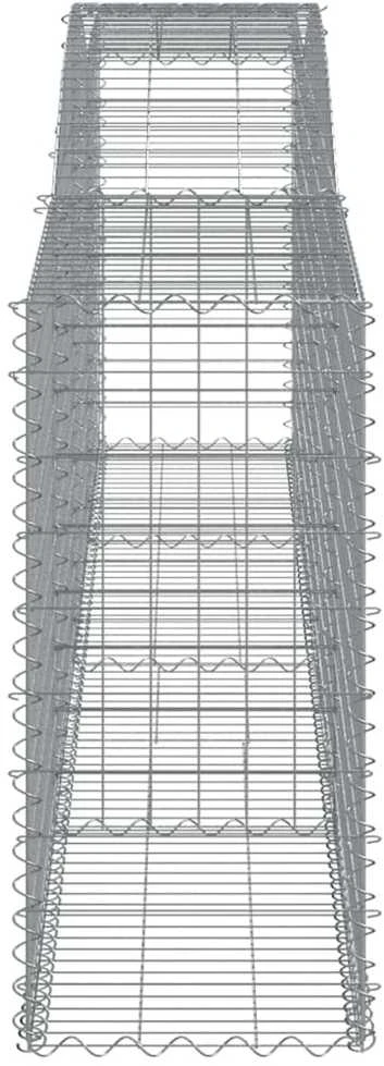 Išlenkti gabiono krepšiai, 8vnt., 400x50x100/120cm, geležis