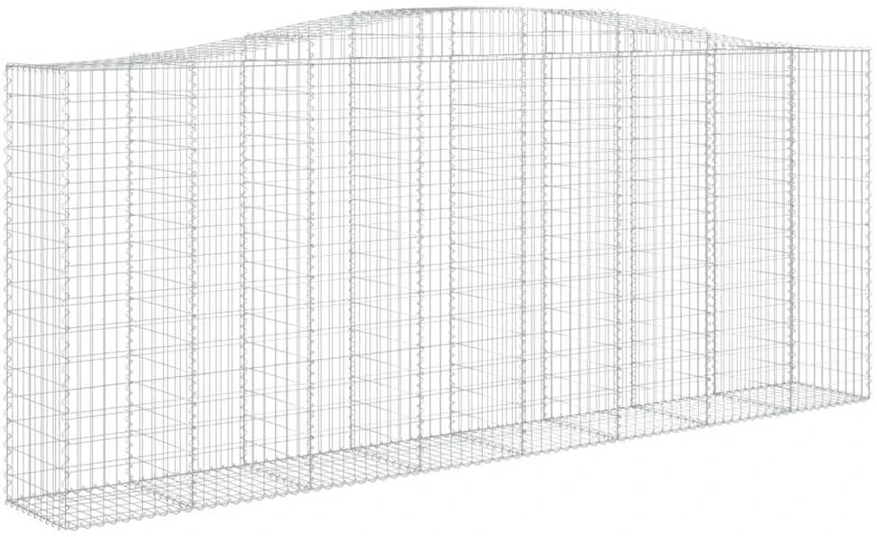 Išlenkti gabiono krepšiai, 8vnt., 400x50x160/180cm, geležis