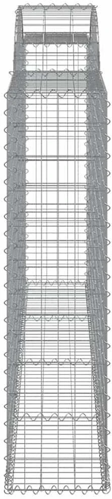 Išlenkti gabiono krepšiai, 9vnt., 300x30x120/140cm, geležis