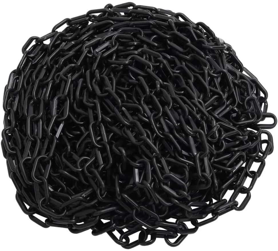 Įspėjamoji grandinė, juodos spalvos, 100m, plastikas