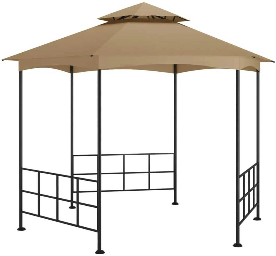 Išskleidžiama pavėsinė su šoninėmis sienomis, taupo spalva, 3,1x2,7m