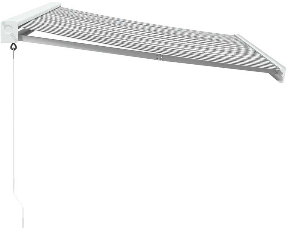Ištraukiama markizė, antracito/balta, 3,5x2,5m, audinys
