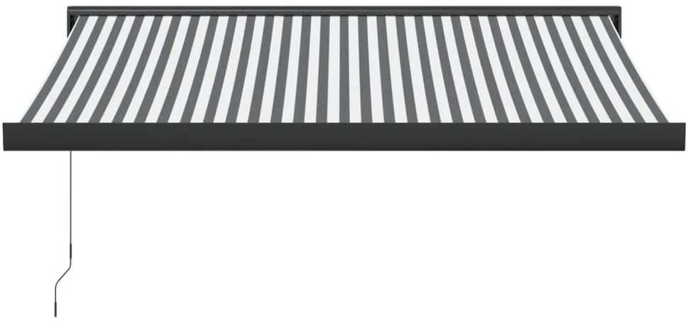 Ištraukiama markizė, antracito/balta, 3,5x2,5m, audinys