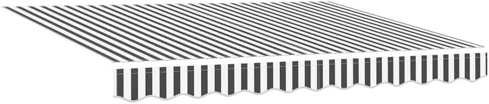 Ištraukiama markizė, antracito/balta, 3x2,5m, audinys/aliuminis