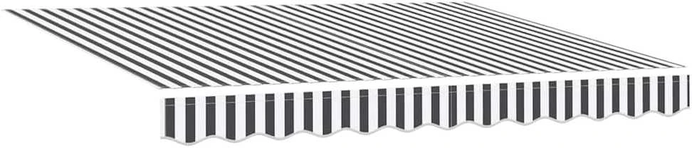 Ištraukiama markizė, antracito/balta, 3x2,5m, audinys/aliuminis